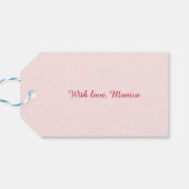 愛の開花 |名前をカスタムする |バレンタインデー ギフトタグ (裏面横)