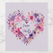 愛の開花 |名前をカスタムする | ワインラベル (シングルラベル)