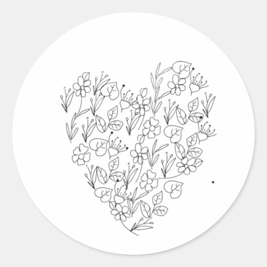 愛の開花：装飾封筒用シール ラウンドシール (正面)