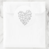 愛の開花：装飾封筒用シール ラウンドシール (バッグ)