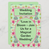 愛の開花：魔法の庭のイベントのために私たちに参加 招待状 (正面/裏面)