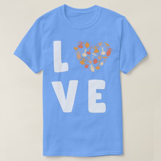 愛の陶器のシャツハートギフト女性粘土セラミックA Tシャツ (デザイン正面)