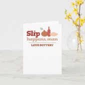 愛の陶芸が起こスリップまたは滑ることる カード (黄色い花)