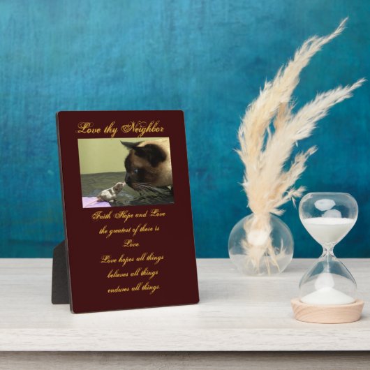 愛の隣人のプラーク フォトプラーク (側面)