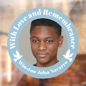 愛の青と2つの白い鳩の写真思い出 ウィンドウサイン (シート2)