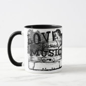 愛の音楽4ヴィンテージマグ マグカップ (左)