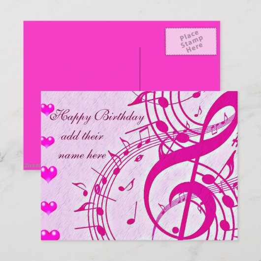 愛の音楽_ ポストカード (正面/裏面)