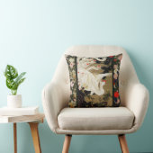 愛の飛んでいるフェニックス、羽、ハートフローラ クッション (椅子)