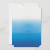 愛の飛行機の旅の目的地の結婚式 招待状 (裏面)