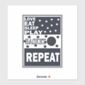 愛の食べ眠るバ遊スケットルの繰り返し シール (シート)