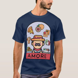 愛の食イタリアンべ物 Tシャツ