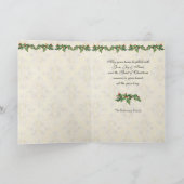 愛の飾クリスマスツリーのスター挨拶カード シーズンカード (内部)