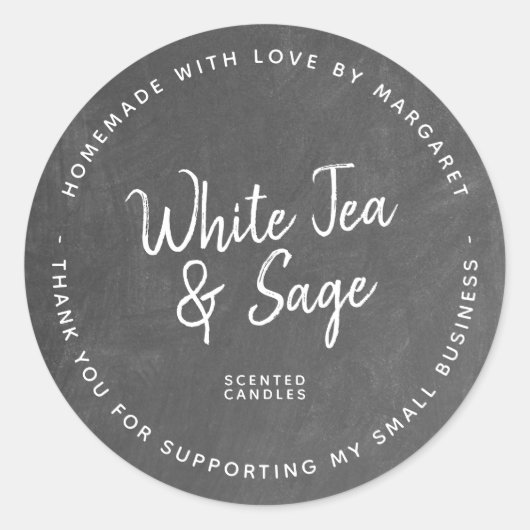 愛の香りがする自家製のキャンドルシャルボード ラウンドシール (正面)