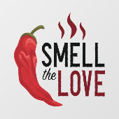 愛の香りを漂わせる赤チリ ウィンドウサイン (シート)