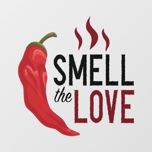 愛の香りを漂わせる赤チリ ウィンドウサイン (シート)