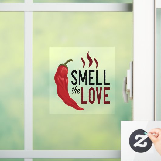 愛の香りを漂わせる赤チリ ウィンドウサイン (ホーム)