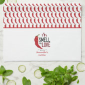 愛の香りを漂わせる赤チリ キッチンタオル (折り畳み)