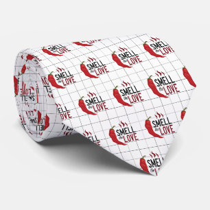 愛の香りを漂わせる赤チリ ネクタイ