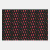 愛の香りを漂わせる赤チリ ラッピングペーパーシート (正面3)