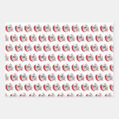 愛の香りを漂わせる赤チリ ラッピングペーパーシート (正面)