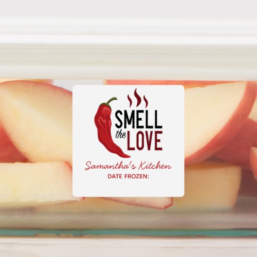 愛の香りを漂わせる赤チリ ラベル (貼付)