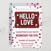 愛の香りコーヒーバブルこんにちは愛のフェスタ 招待状 (正面/裏面)