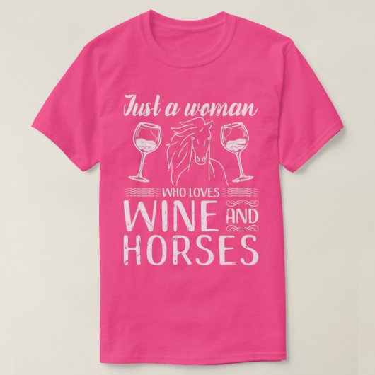 愛の馬ワイン乗馬 Tシャツ (デザイン正面)