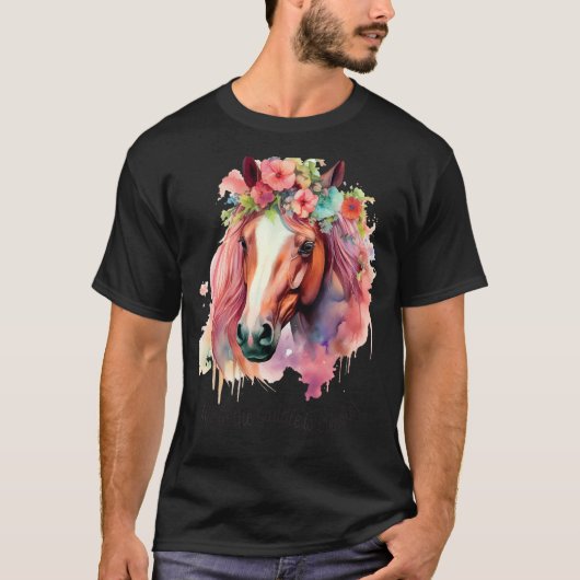 愛の馬、サドルでの生活、馬好き、ポニー Tシャツ (正面)