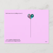 愛の馬,ブルーピンクのエーカー,バレンタインデー シーズンポストカード (裏面)