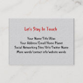 愛の骨格手 名刺 (裏面)