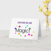 愛の魔法で記念日を祝う カード (黄色い花)