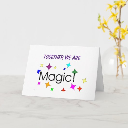 愛の魔法で記念日を祝う カード (黄色い花)