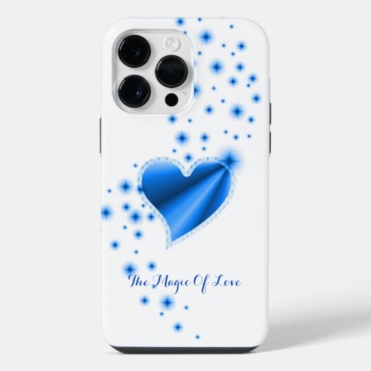 愛の魔法、星と虹のハート iPhoneケース (裏面)