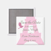 愛の鳥が日付を保存 マグネット (正面/裏面)