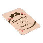 愛の鳥が日付を保存 マグネット (右側)