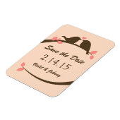 愛の鳥が日付を保存 マグネット (左側)