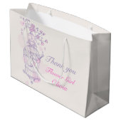 愛の鳥が鳥の抱き枕を開結婚く ラージペーパーバッグ (裏面アングル)