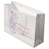 愛の鳥が鳥の抱き枕を開結婚く ラージペーパーバッグ (正面アングル)