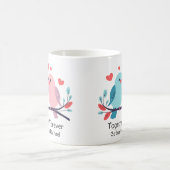 愛の鳥たちよ、永遠に結ばれて バレンタインデー結婚式 コーヒーマグカップ (中央)