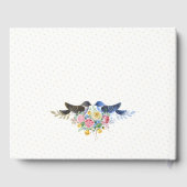 愛の鳥と花カラフル花花束 ゲストブック (裏面)