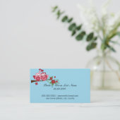 愛の鳥の新郎新婦の新しいホームアドレス 名刺 (スタンド正面)