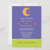 愛の鳥の木(夜)の結婚式招待状 招待状 (裏面)