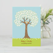 愛の鳥の木(日)の結婚式招待状 招待状 (スタンド正面)