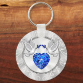 愛の鳥の結婚式の引き出物結婚、キーチェーンの好意。 キーホルダー (裏面)