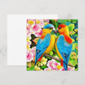 愛の鳥の美しい色 招待状 (正面/裏面)