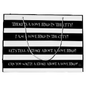 愛の鳥の街の大きな抱き枕 ラージペーパーバッグ (裏面)