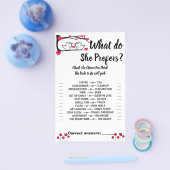 愛の鳥は彼女はブライダルシャワーゲームカードを好む チラシ (シングル)