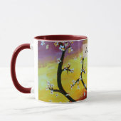 愛の鳥カスタムのカップル名マグ マグカップ (左)