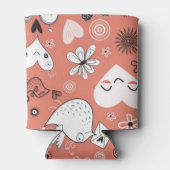 愛の鳥パターン 缶クーラー (裏面)