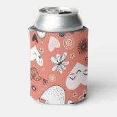 愛の鳥パターン 缶クーラー (缶裏面)
